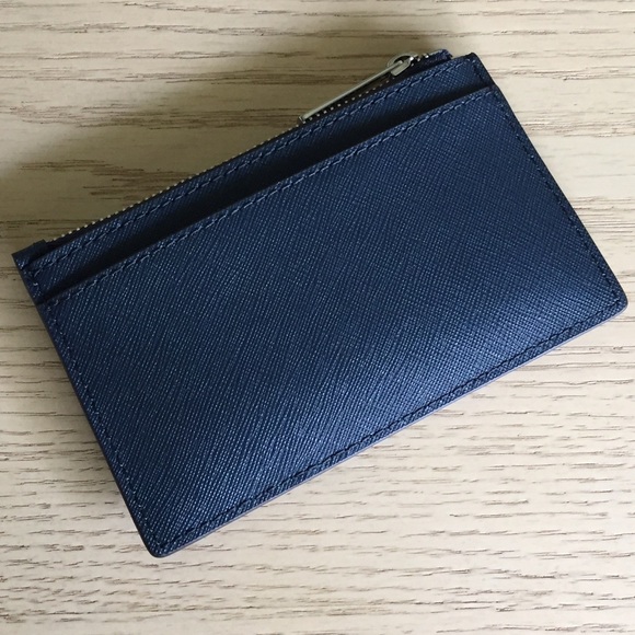 Michael Kors Navy Leather Card Holder Case - Picture 3 of 9